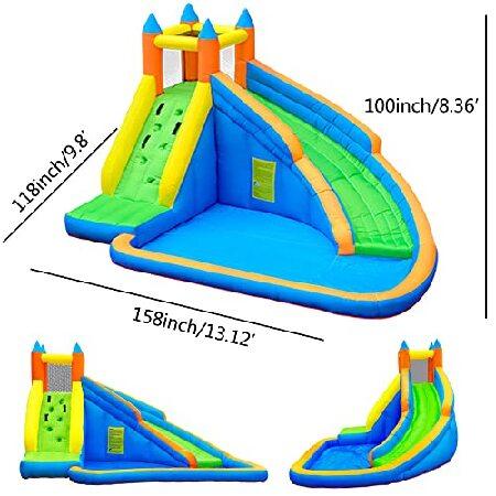 Doctor Dolphin Inflatable Bounce House with Slide for Kids Toddlers Blow Up Bouncy House with Blower and Ball Pit Inflatable Bouncers for Kids 12