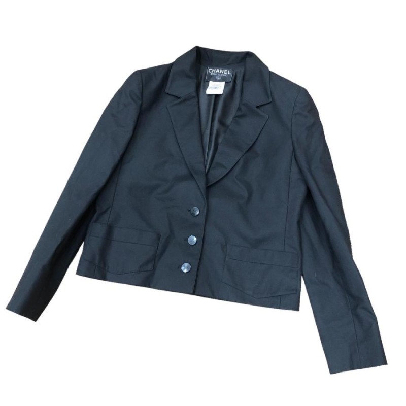 CHANEL シャネル コットン 黒 スーツ 98 ハイサマーコレクション  