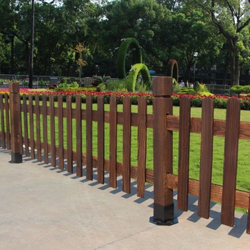 柵欄圍欄庭院花園別墅草坪圍墻護欄菜園碳化防腐實木隔離網門裝飾