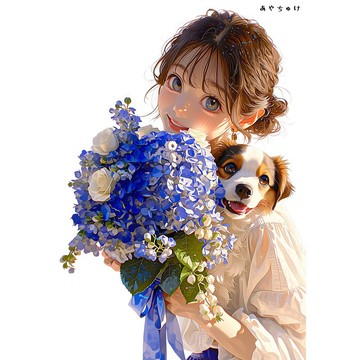【4 月新品 3】07-120-0177 人物貼紙 春日女孩與動物