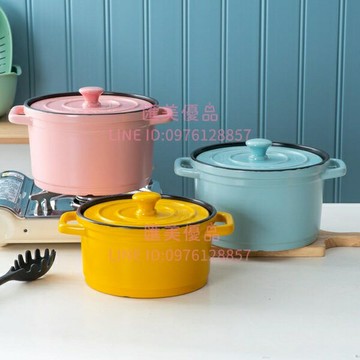 3l 鍋煲湯家用燃氣大號石鍋煲仔耐高溫陶瓷沙鍋北歐煤氣灶專用【聚寶屋】