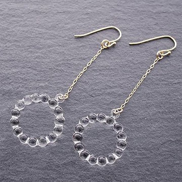 Hario 手工玻璃耳環- 圓形 (HAW-C-001)