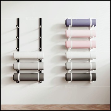 免稅 可開票 大容量瑜伽墊收納架子多層架瑜伽館健身房出租屋墻整理置物架加厚CH