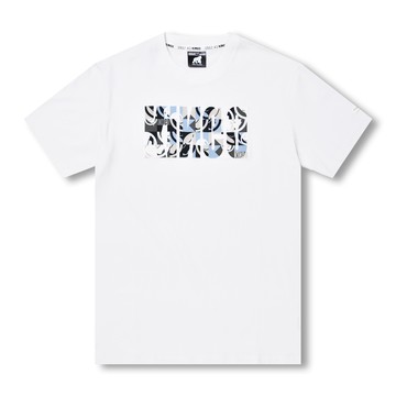KINGO男款｜白色轉印短袖T恤611125