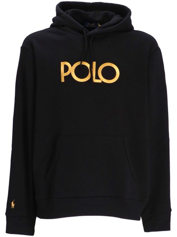 Polo Ralph Lauren - logo-print jersey hoodie - men - Cotton/Polyester - S - Black