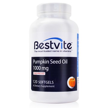 【Bestvite】必賜力南瓜籽油膠囊1瓶(120顆) 1000mg南瓜籽油/冷壓萃取/病後補養/熟男保健