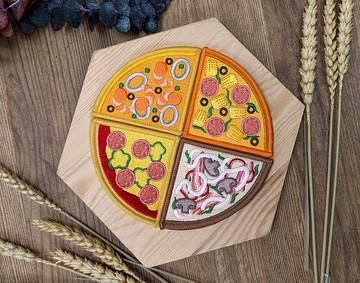 【刺繡書籤】披薩 | 頁角 | 書角 | 文具 | 防撞桌腳 | 有趣禮物