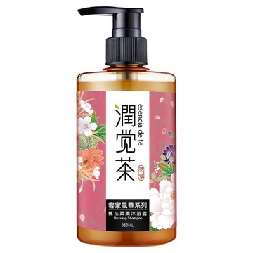 TEAPOWER 茶寶 潤覺茶 花樣風華系列 沐浴露 桃花柔潤茶籽 350mL  1瓶