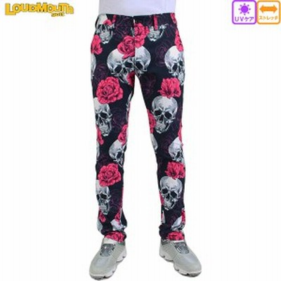 【30%OFF】【21秋冬】ラウドマウス ロングパンツ メンズ 771301-297 Skulls＆Roses スカル＆ローズ UVカット ストレッチ loudmouth ゴル