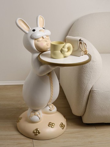 貝漢美奶牙兔創意大型落地收納擺件家居客廳裝飾喬遷新居禮物禮品