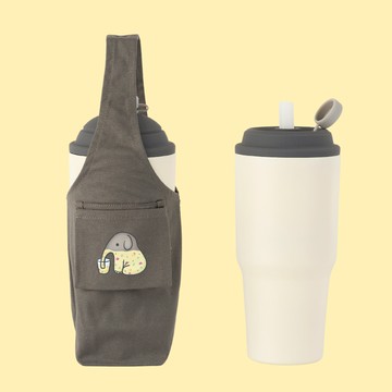 【杯+提袋優惠】YCCT速吸杯3代900ml(內膽陶瓷層)+飲料提袋包覆款 | 台灣製 瞬收吸管飲料杯 環保杯 飲料杯