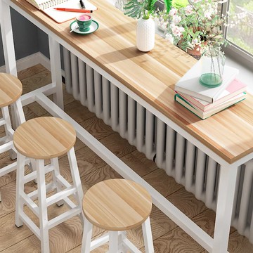 長條桌 簡約長桌 咖啡桌 吧台桌家用靠牆奶茶店桌椅組合長條高腳桌商用酒吧台吧台窄桌陽台『xy13870』