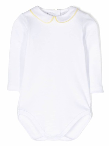 Mariella Ferrari - contrasting-trim cotton bodysuit - kids - Cotton - 24 mth - White