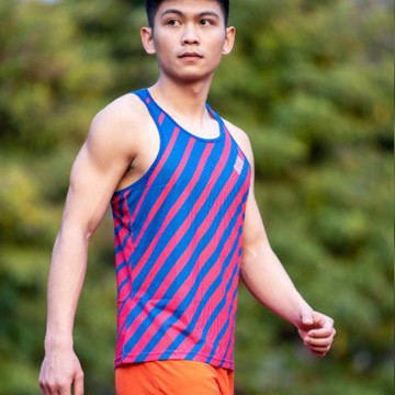 URG斜杠競速背心男女春夏秋季跑步戶外訓練速干透氣圓領無袖運動