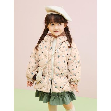康衣兒女寶寶羽絨服中長款冬季洋氣中小童裝1-3-6-8歲