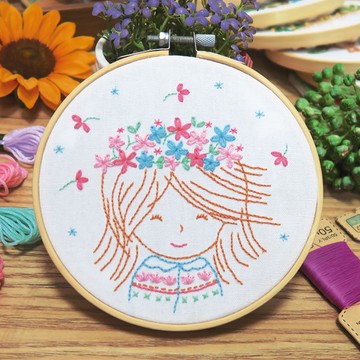 免運💯刺繡diy材料包 手工課初學 卡通童話時尚製作創意 十字繡套件擺件刺繡材料包 手工藝不織布材料包手做新手 NTOQ