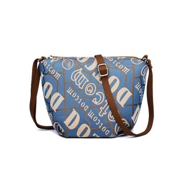 盛裝舞步新款時尚帆布斜挎包女牛津布單肩迷你小包日韓餃子包L405