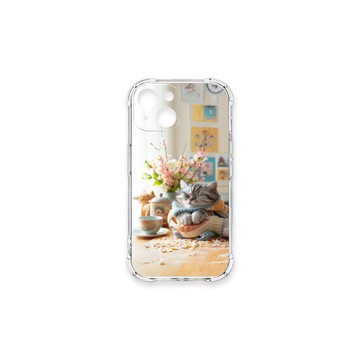 iPhone 13 mini 殼 TRON IPhone 13 MINI 貓咪下午茶系列 四角防摔殼 手機殼
