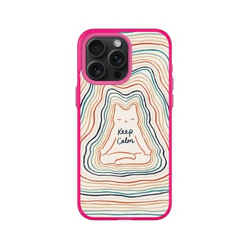 iPhone 15 Pro Max Clear 粉漾桃 - ilovedoodle (Lim Heng Swee) - Mindful Cat - 冷靜