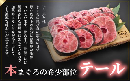 国産 本まぐろ テール 3kg まぐろの王様！引き締まった身に旨味が凝縮 ステーキや煮物に コラーゲンたっぷり！ [e04-b021]