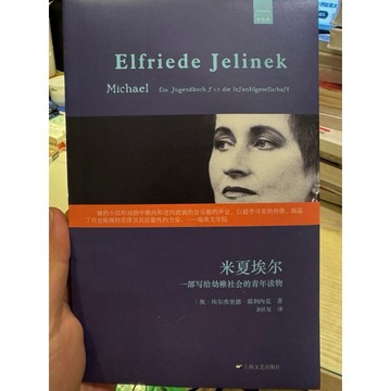【823F-6（箱）】庫存📕八成新/絕版，《米夏埃爾：一部寫給幼稚社會的青年讀物》〔奧〕埃爾弗里德·耶利內克 臻品齋書店