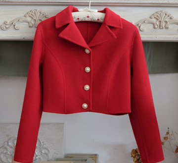 【手工製作】法式復古/雙面絨上衣