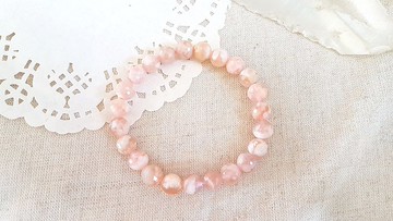 CJ02。櫻花瑪瑙鑽切手珠