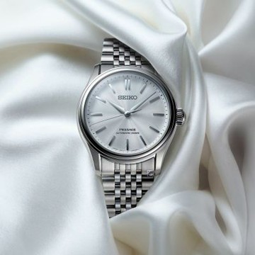 SEIKO 精工 Presage 經典「白練」機械腕錶-38mm白_SK040 6R51-00G0S/HCC001J1
