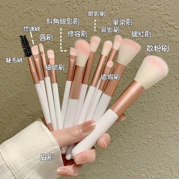 小紅書衕款化妝刷 初學者化妝套裝 眼影刷 高光刷 散粉刷 遮瑕刷 軟毛粉刷 專業化妝刷套件 新手必備化妝刷 多隻化妝刷