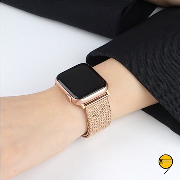 細網麥穗 不鏽鋼錶帶 適用於 Apple Watch 11代 10 9 8 7 6 SE蘋果金屬錶帶 46mm 42mm