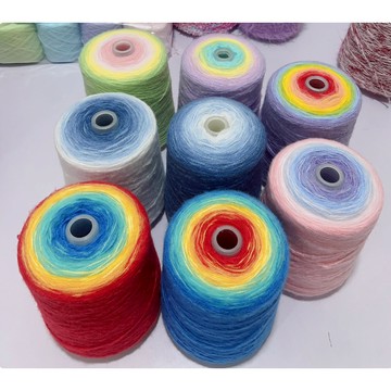 七星毯子線  漸變蛋糕線 中粗毛線3股鹿絨 手工DIY 柔軟毛衣披肩 圍巾毯子 漸變蛋糕球 柔軟親膚抗起球