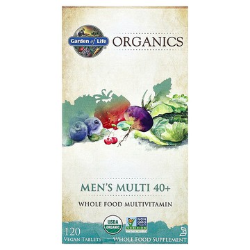 Garden of Life, 40 歲以上男性有機多營養素，120 片全素片