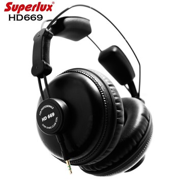 superlux hd669 封閉式專業錄音棚標準監聽用全罩耳機 公司貨附保卡,保固一年[唐尼樂器]
