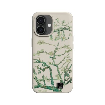 iPhone 16 SolidX 貝殼灰 - Van Gogh Museum - Amandier en fleurs - Transparent