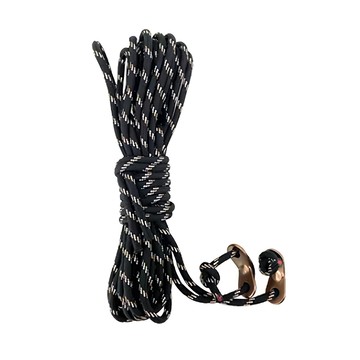 Forest Outdoor 群森戶外 標準版 天幕營繩套餐 二孔調節片  5mm  黑金