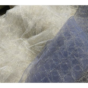 ⭐️優選好貨⭐️ 杏色灰藍金絲線蕾絲布料連衣裙蕾絲婚紗禮服面料金絲線網紗透視