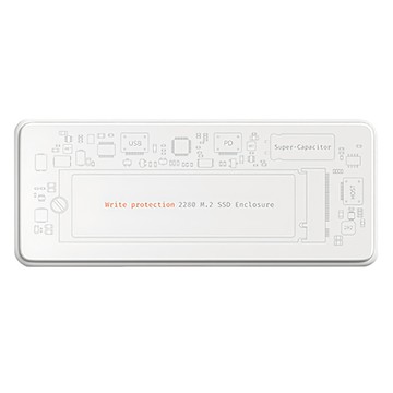 HAGiBiS 鋁合金Type-C M.2 NVMe SSD硬碟盒擴充器 白色 高速傳輸 輕巧便攜  MC200Pro  1入