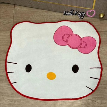 卡通毛絨貓咪地墊真絲絨材質軟萌可愛地毯床邊腳踩隔涼地墊可代發