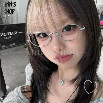 🍒Ann’s Shop🍒一月新款—抗藍光日韓系復古文青風橢圓金屬無度數眼鏡 Y2K 小紅書 ins 造型 時尚配件 質感