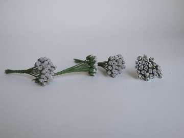 紙花，100 朵，尺寸 0.5 x 0.8 厘米，含苞待放的玫瑰用品，灰色。