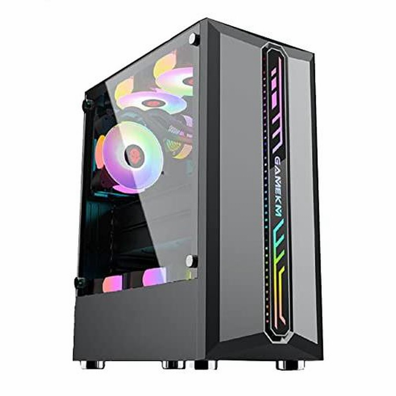 GAMEKM 黒 白 ピンク 各色あり 光る 七色 グラデーション 自作 pc 