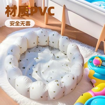 充氣水池海洋兒童可折疊折疊戲水充氣韓國PVCs水池池花瓣兒戲寶寶