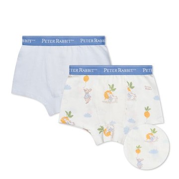 雲朵比得男童平口褲-2入 (鋅纖維布+銀離子抗菌內襠)