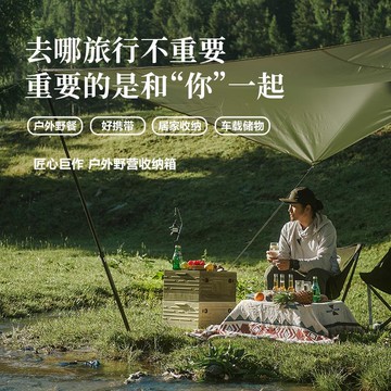 新品上市 戶外露營收納箱可折疊野營整理箱車載后備箱野餐旅游收納箱儲物箱 幸福驛站