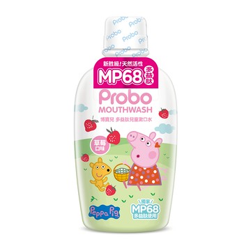 博寶兒 多益肽兒童漱口水500ml-草莓口味