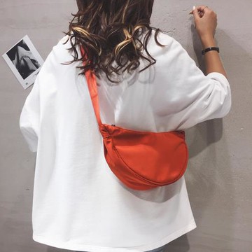 ins韓風帆布包包女2025新款大容量餃子包原宿學生上課單肩斜挎包