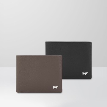 【免費升級送禮包裝】羅根-A 10卡男夾-黑色/培土棕/BF569-313