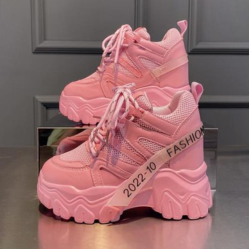 老爹鞋女款2025夏季新款12公分內增高小個子厚底松糕鞋運動休閑鞋