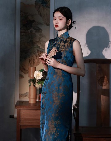 冷香 新中式復古提花改良旗袍