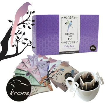 加班我陪你【Krone皇雀】阿拉比卡濾掛式手沖咖啡 12入時尚禮盒組 多入優惠 好友 禮物 香醇 提神